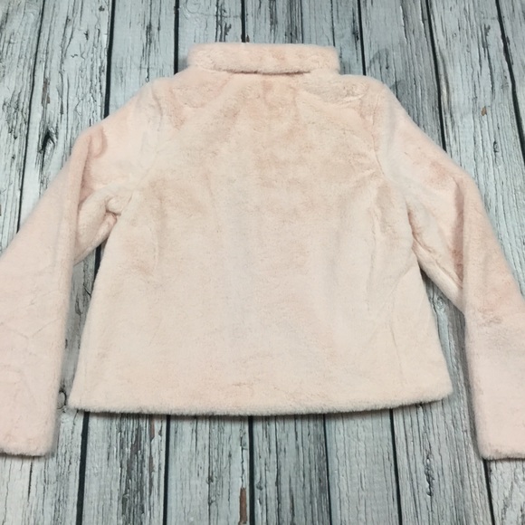 Gap Girls XL 12 Pink Faux Fur Jacket - Picture 4 of 4